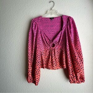 AFRM Pink and Orange ombré Blouse